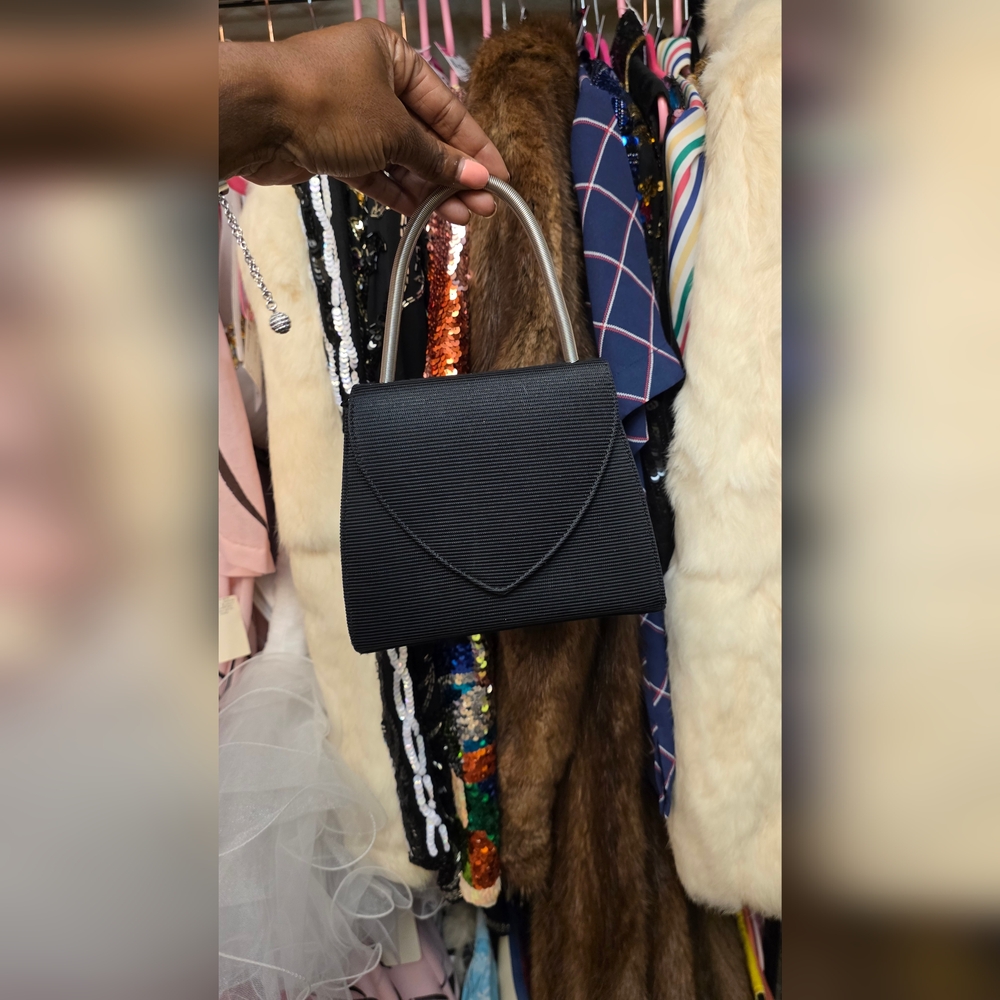Black Handbag with strap